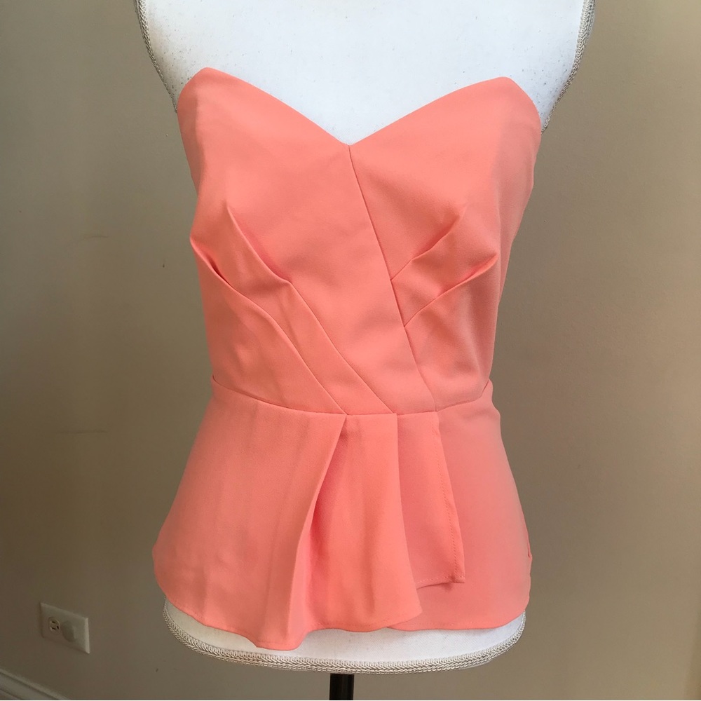 WHBM Bustier, Strapless Top, Coral,  NWT